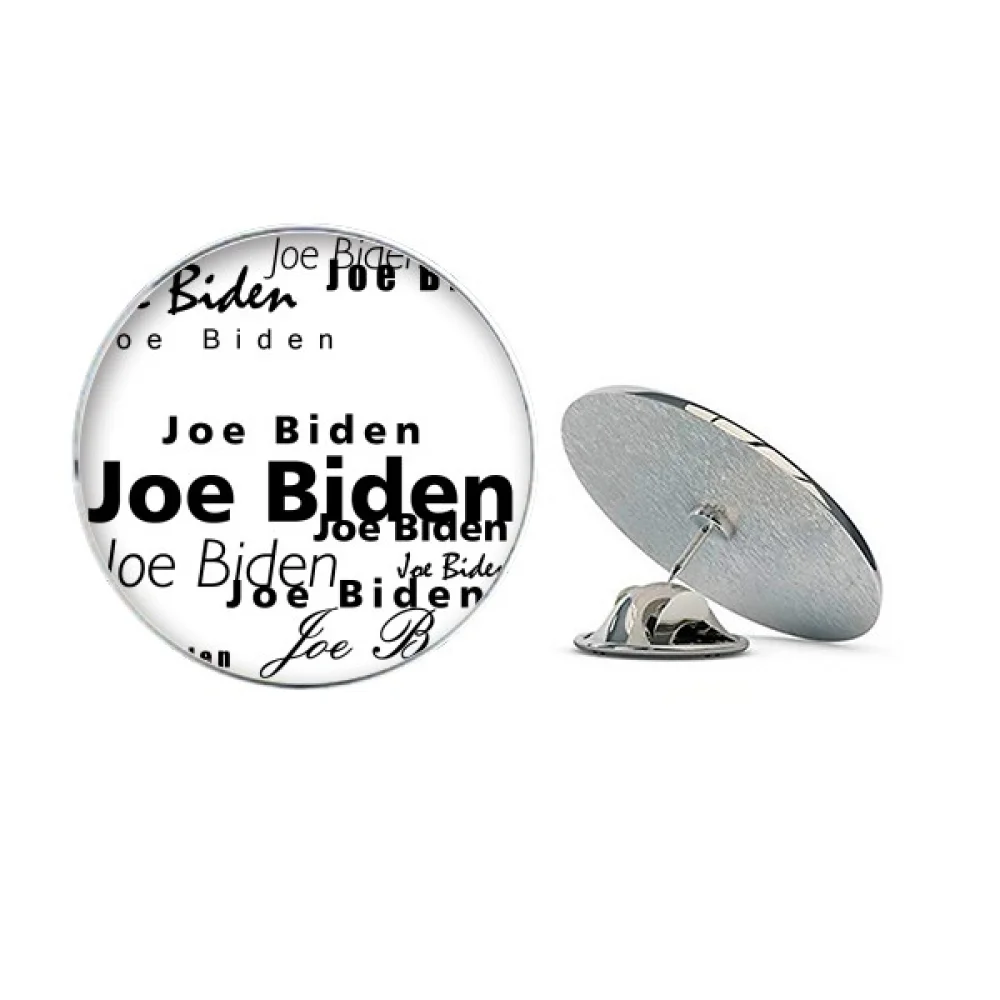 America President Person Biden Character Type Round Metal Tack Hat Pin Brooch