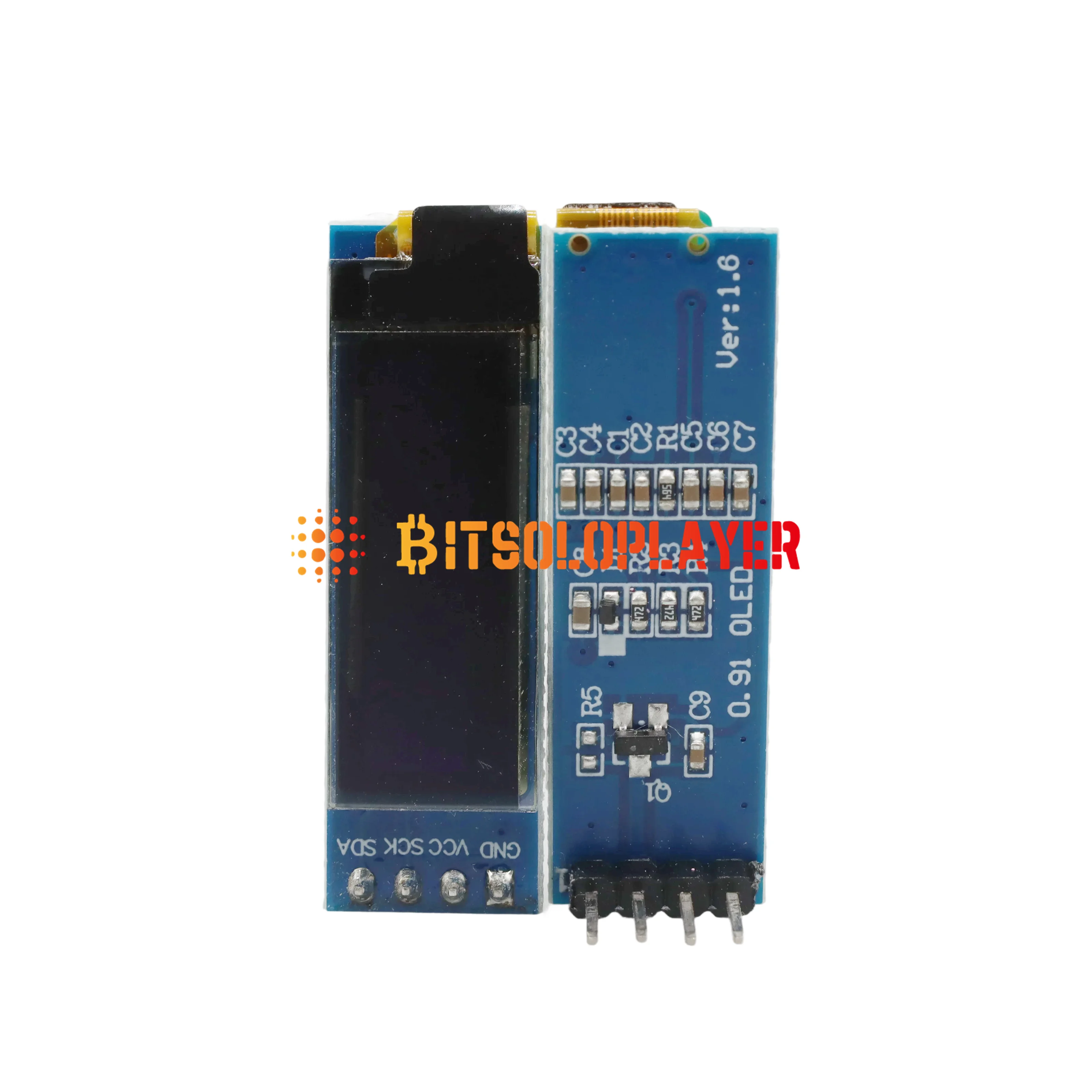 0.91 Inch 128x32 IIC I2C White OLED LCD Display DIY Module For Bitaxe Gamma Supra Ultra Bitcoin Miners