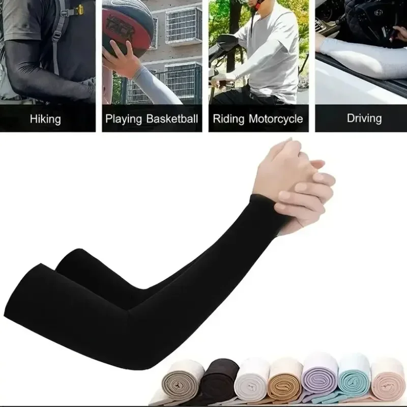 1 Pair Arm Sleeves: Warmers for Sports, Sun UV Protection for Running, Fishing & Cycling