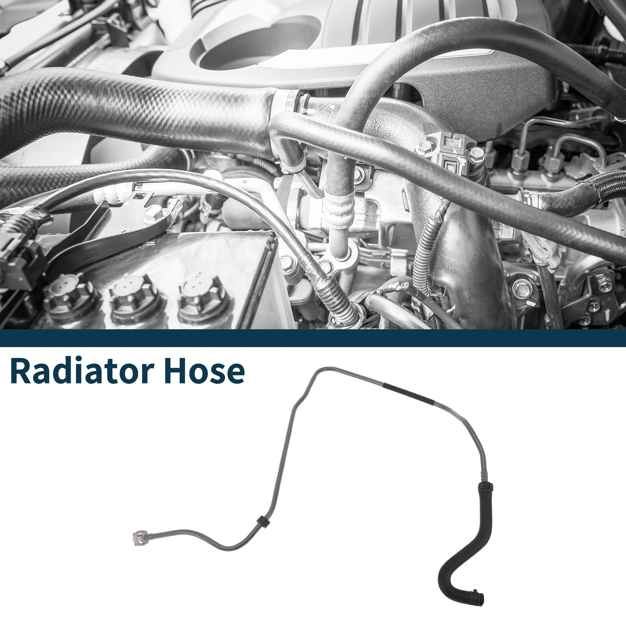 

UXCELL Radiator Hose Coolant Pipe for Volvo XC60 2014-2017 No.31336942 Plastic Black