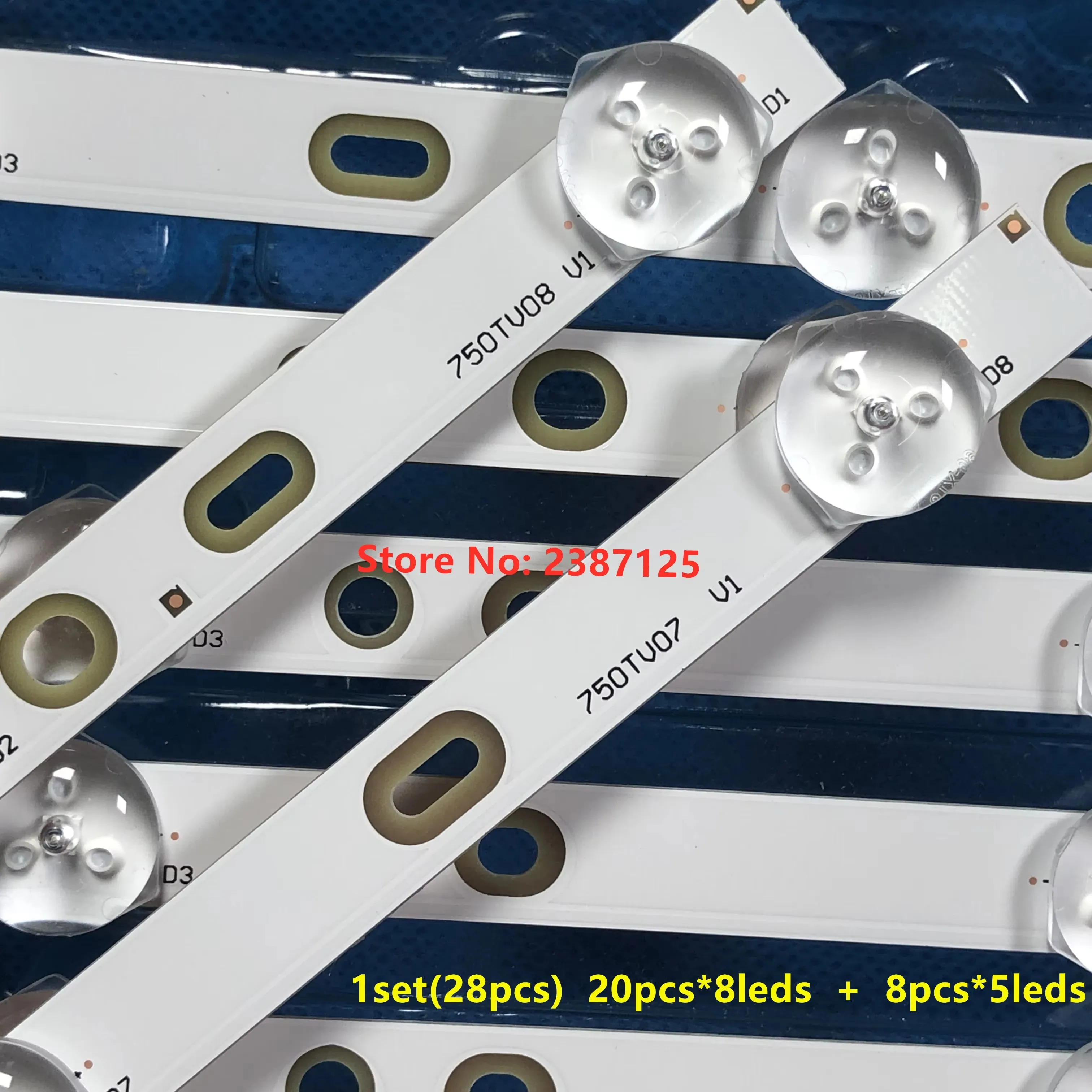 28PCS LED Backlight Strip 750TV07 750TV08 V1 CX-75S01E02-2B753-0-E-59K-4638-T KDL-75W850C KDL-75W855C KDL-75W857C KDL-75W859C