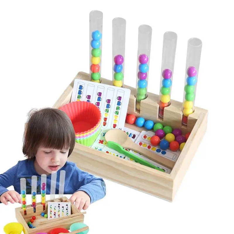 

Шарики для сортировки цветов для малышей, радужный зажим, головоломка из бисера, сортировочные игрушки, классификация цвета и сенсорное обучение, образовательное обучение