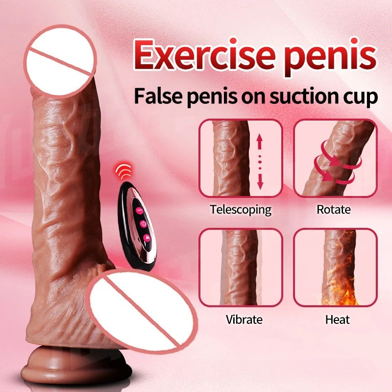 Thrusting واقعية دسار هزاز المكونات الشرج مع الاهتزاز قضبان اصطناعية تلسكوبية الإناث لمتعة شفط كأس الجنس لعب للنساء