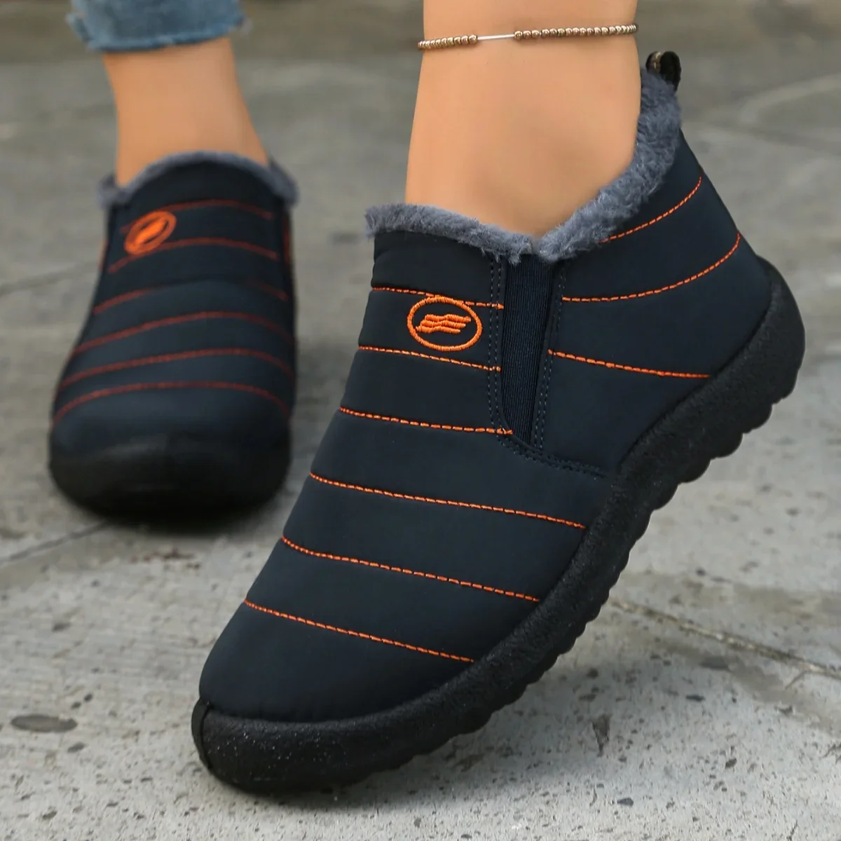 

Snow Boots for Women Winter Boot with Comfortable Warm Fur Lined Ankle Booties Outdoor Slip on Waterproof Short Boots Zapatillas