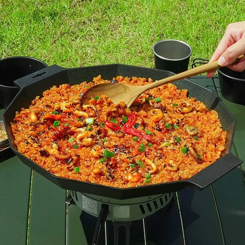 36cm Deepened Non‑Stick Korean BBQ Pan, Grilling & Cooking Integrated Barbecue Skillet Compatible with Induction Cooker
