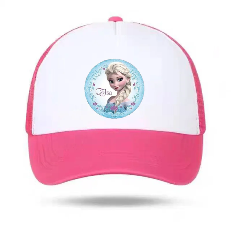 Children\'s Youth Hat Princess Elsa Printed Visor Hat 58CM Student 6y-15Y Boys Girls Outdoor Sports Fashion Beautiful Casual Hat