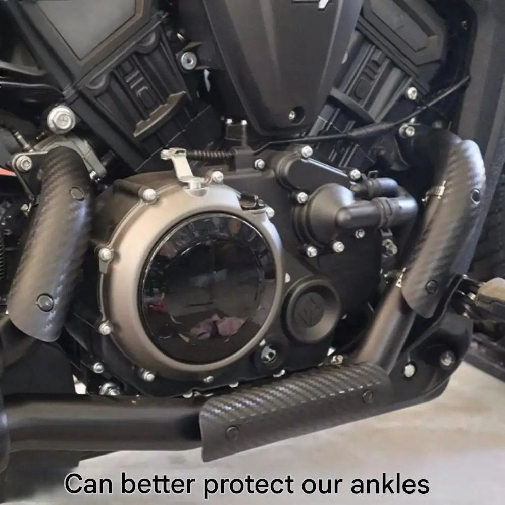 Good Quality For Benda DARK FLAG 500 anti-scalding cover modified exhaust pipe anti-scalding imitation carbon fiber texture