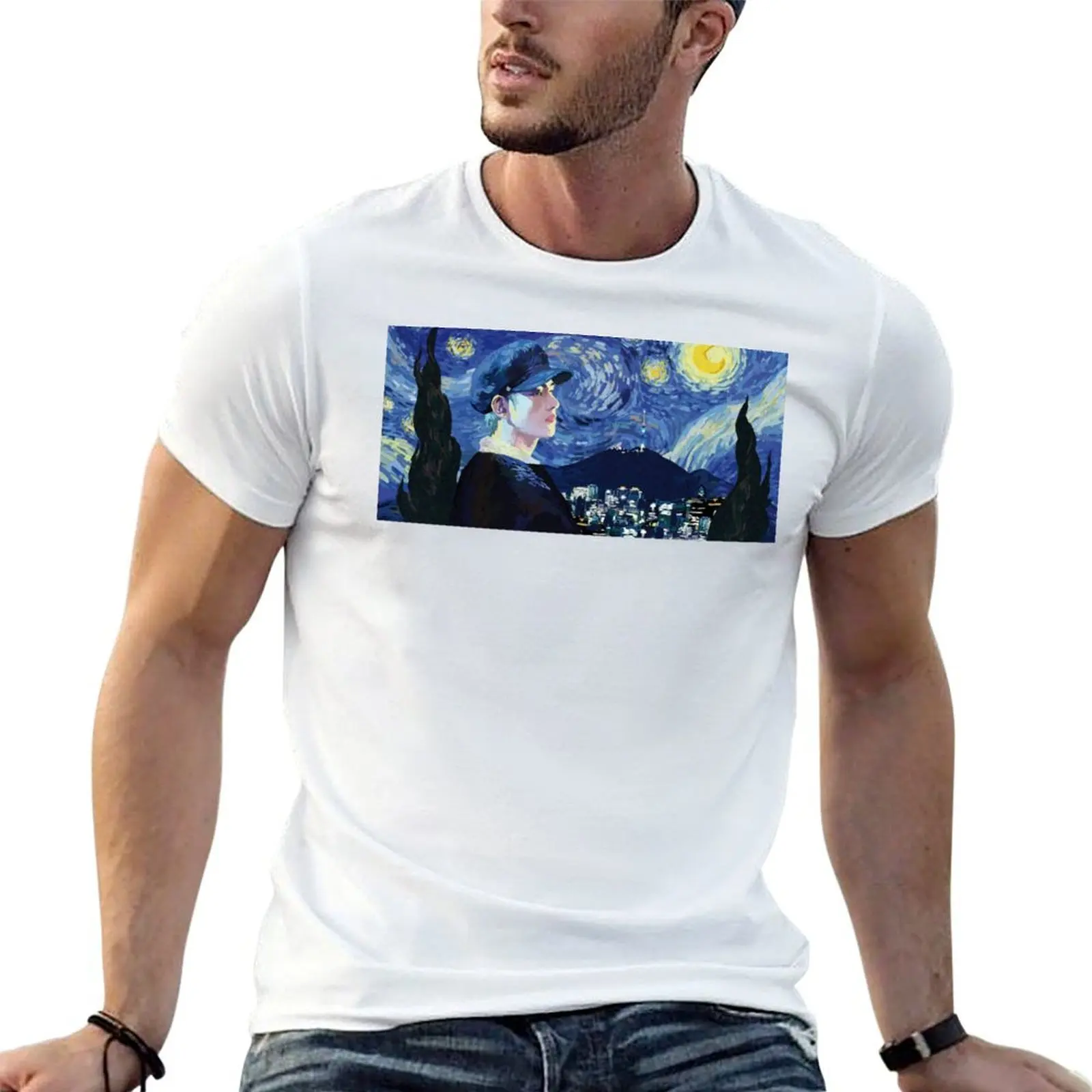 

man casual summer t pack shirt man cotton t shirt shirt Tae t T-Shirt Starry