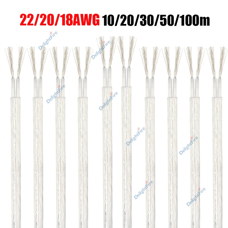 

22 20 18AWG 12V Electrical Cables 2 Core Electronic Audio Wire for Speaker Automotive Car Battery LED Lighting Lamp DIY Projects