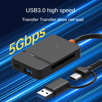 8 In 1 USB Type-C Expander Mobile Phone Computer Card Reader MS/CF/SD/TF Memory Card USB3.0 Computer Accessories