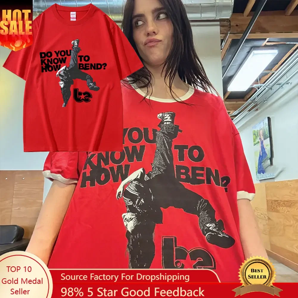 Hit Me Hard and Soft Do You Know To How Bend Same Style Print T-shirts Men Women Fashion Pop Music T Shirts Oversized T-shirt