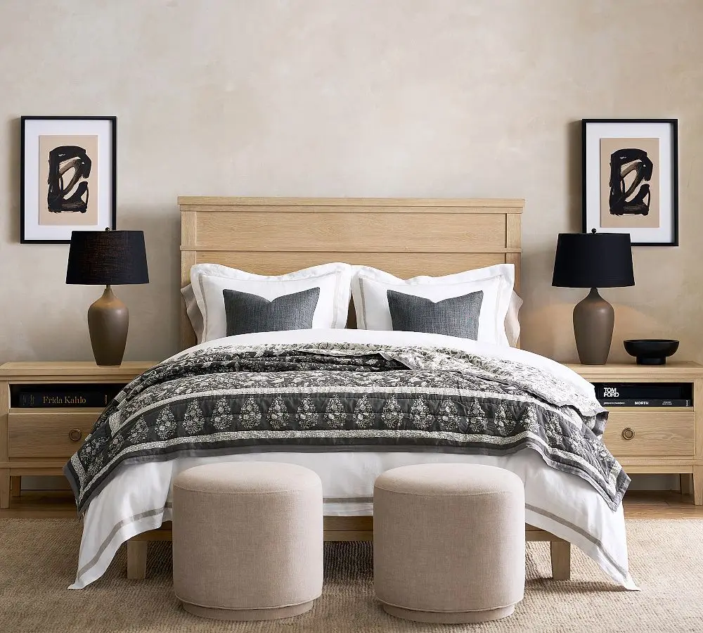^Modern Minimalist Stool Living Room Bedroom Bed End Solid Wood Frame Fabric Upholstery Hotel Eco-Friendly Direct Factory Custom