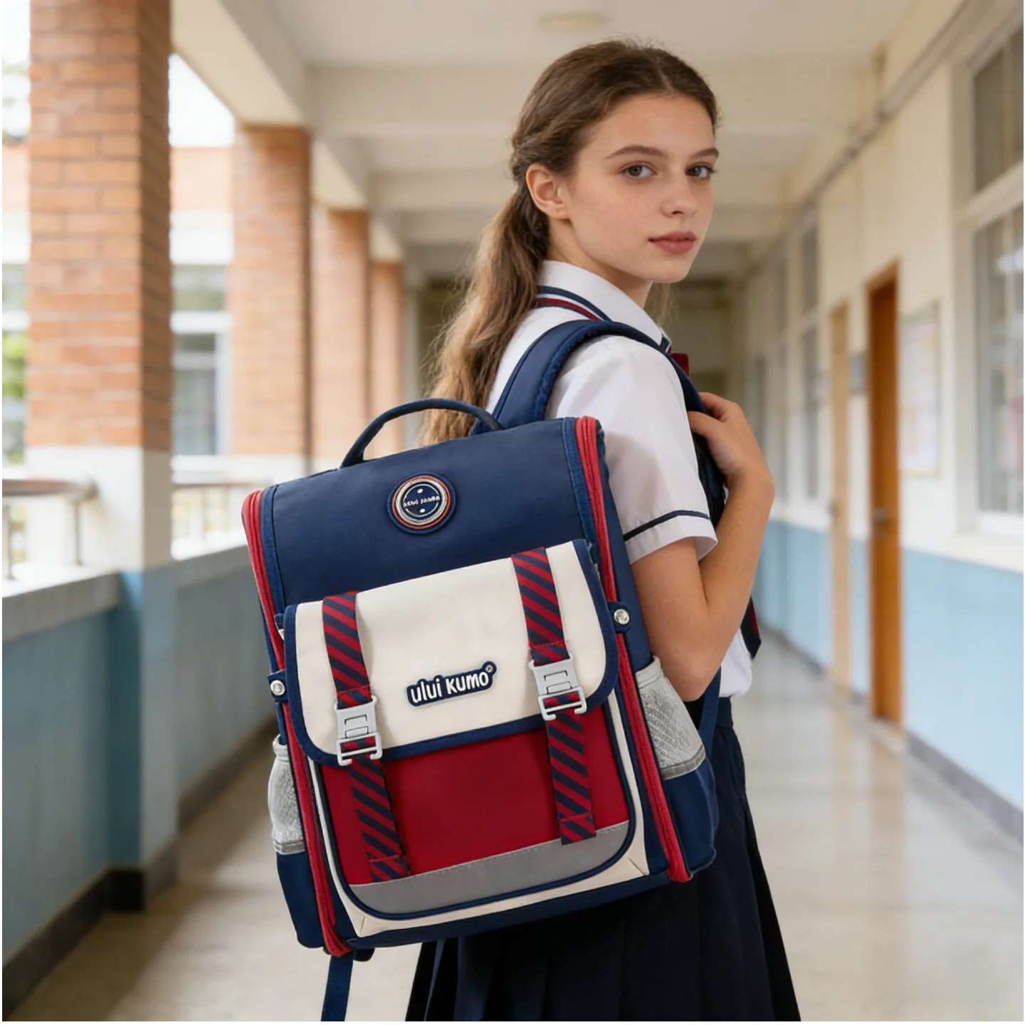 Large Capacity Student Backpack Suitable for Middle School Boys And Girls British Style Dual-Shoulder Bag Stress Relief