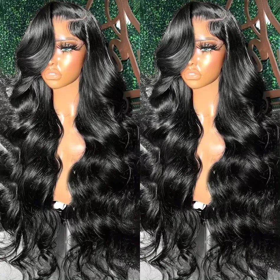 

Body Wave 13x6 HD Transparent Lace Frontal Wig Human Hair 30 36 38Inch 13x4 Lace Front Lace Wigs For Women Pre Plucked Remy Wig