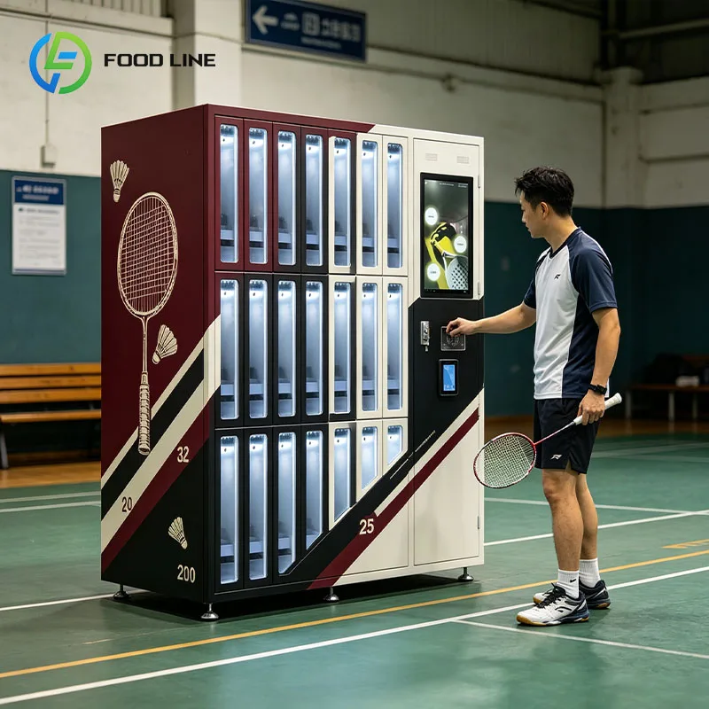 Badminton Sports Racket Vending Machine Self Service Tennis Racket Squash Racket Padel Kiosk Customized