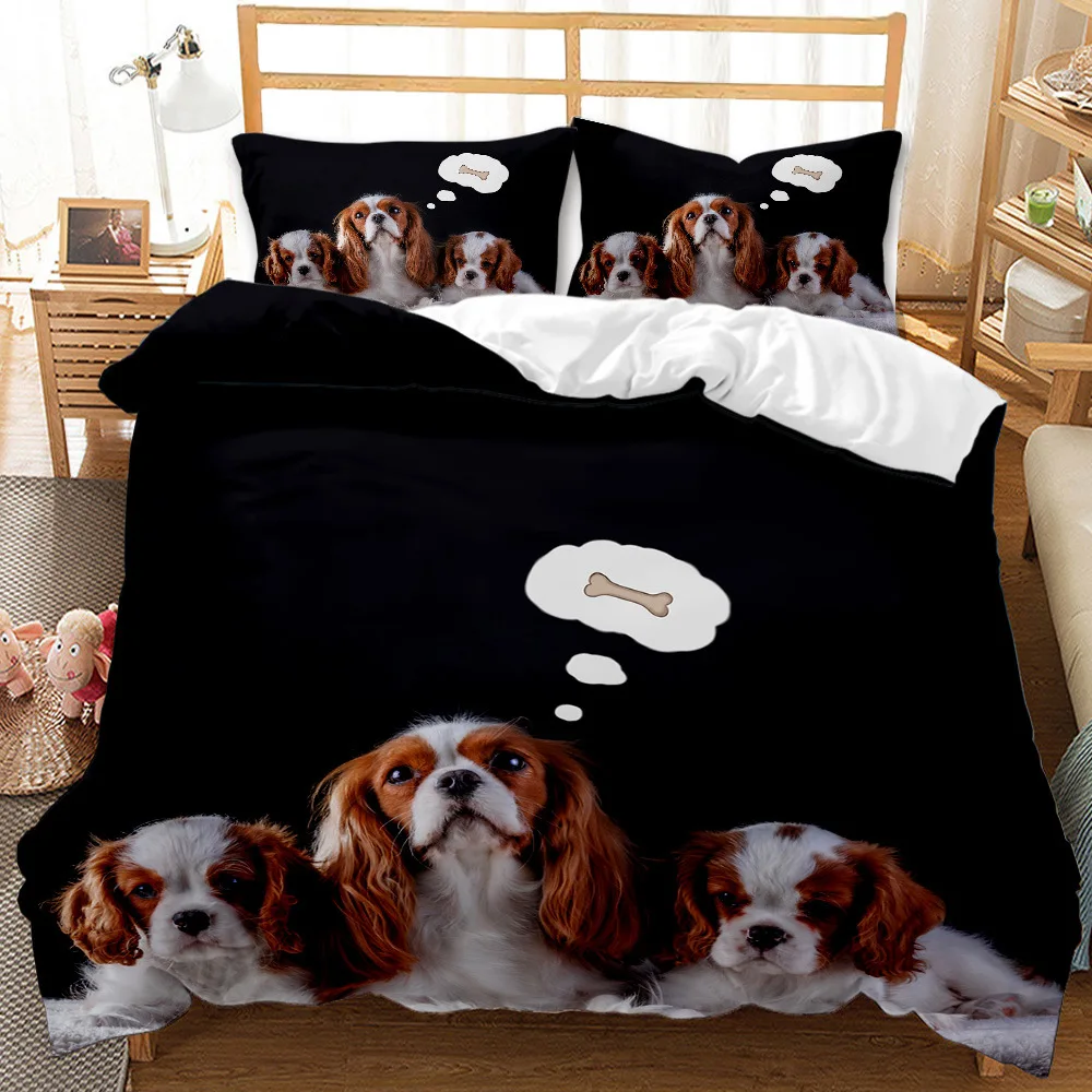 

Cute cats and dogs Bedding Set Single Twin Full Queen King Size Pet Bed Set Aldult Kid Bedroom Duvetcover Sets 3D Anime 030