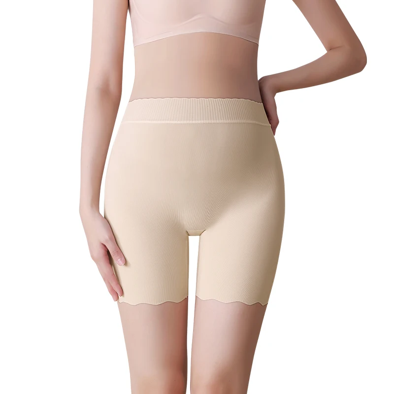 شورتات واقية للنساء الحوامل، سراويل قصيرة آمنة، سراويل بوكسر نسائية مقاس كبير، ملابس داخلية من الحرير الجليدي، ملابس داخلية صيفية تحت التنورة #3