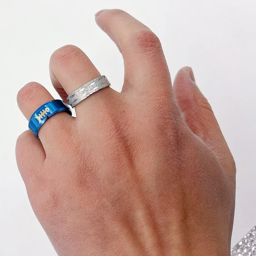 20Pcs/Lot Punk Stainless Steel Rings For Men Fashion Hip Hop Mixed Styles Ring Party Daily Wear Of Finger Accessories Jewelry image 6