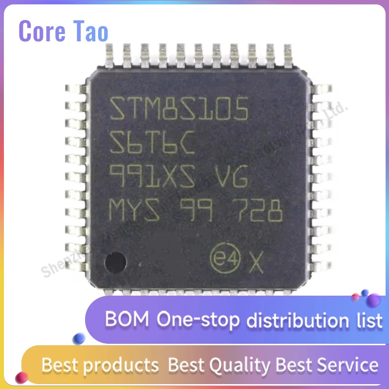 1~5PCS/LOT  STM8S105S6T6C STM8S105 105S6T6C LQFP44 Microcontroller chips in stock