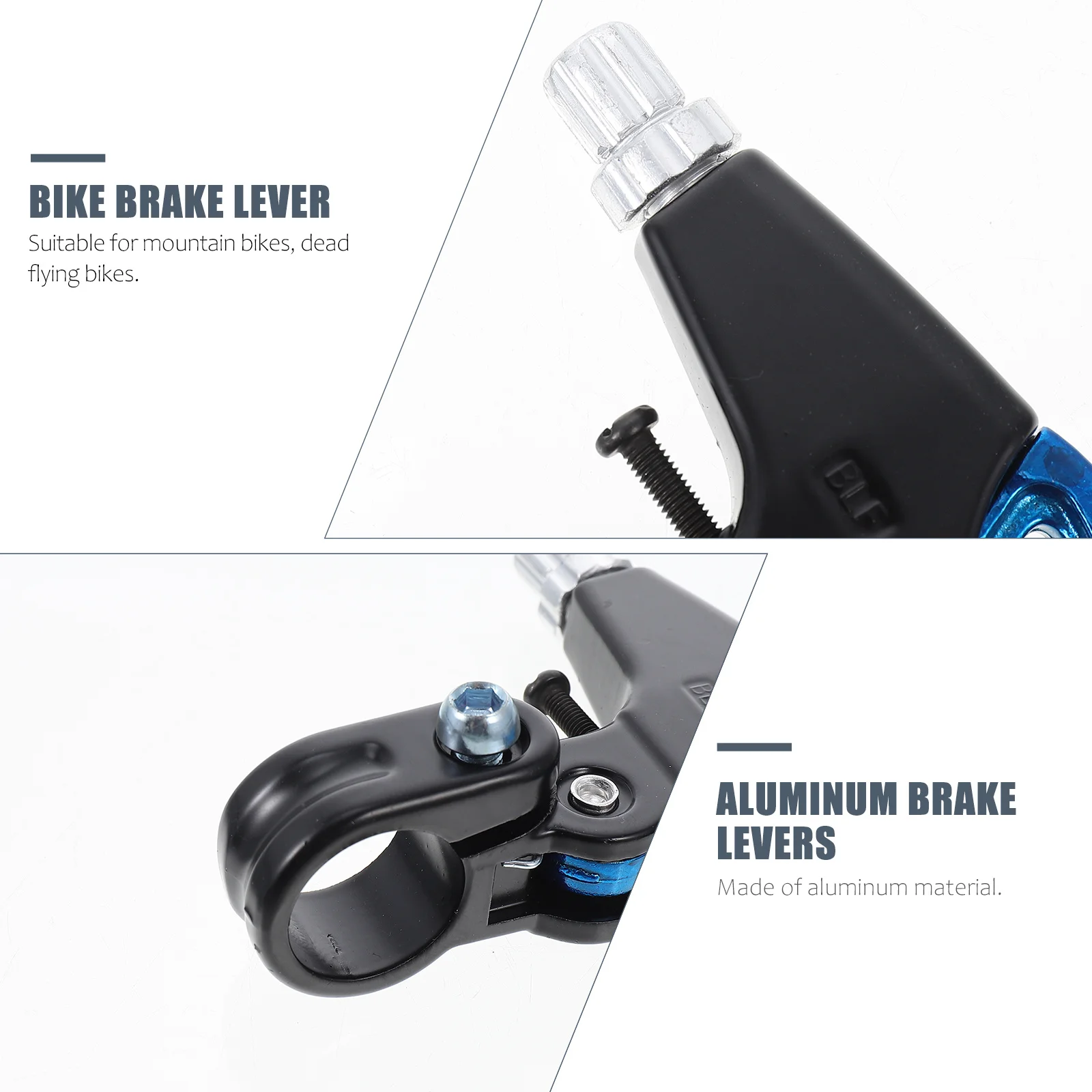 1Pair Aluminum Brake Levers High Grade Metal Bike Braking Handlebar for Mountain Bicycle Replacement Parts Wear Resistant Light