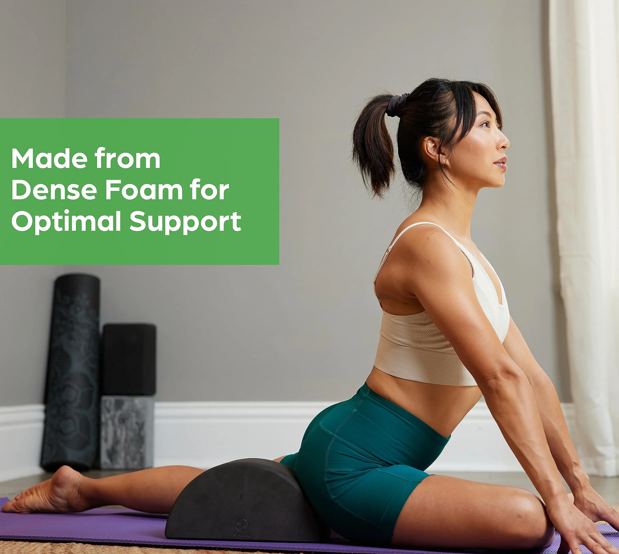 Semicircle Moon Yoga Block - Portable Premium Pilates Accessory