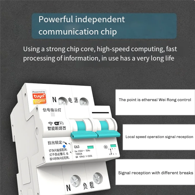 FORW-Tuya WIFI Smart Circuit Breaker MCB Smart Life Telecomando Protezione da cortocircuito Interruttore automatico temporizzato