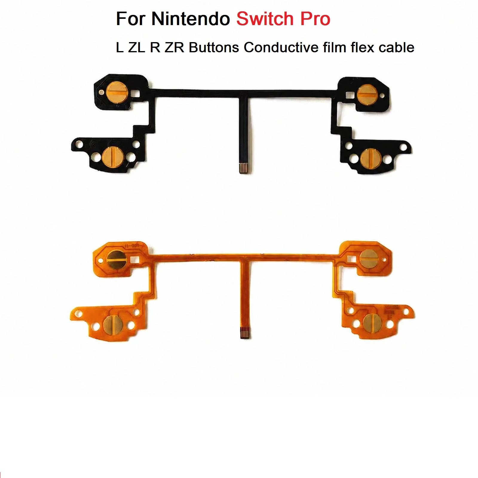 Запасные части для контроллера Nintendo Switch Pro: гибкий кабель для кнопок L/R, ZL, ZR, токопроводящая пленка для ремонта кнопок.