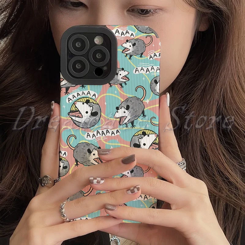 Opossum Screm Phone Case for Iphone 11 Pro Max Iphone 12 Pro Max Iphone 13 Pro Max Iphone 14 Pro Max Case