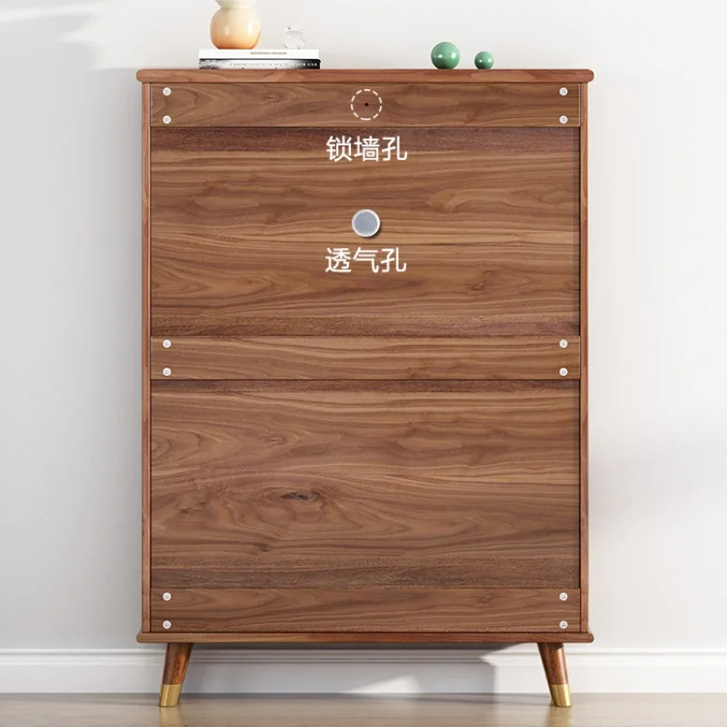 تصميم خزانة الأحذية الخشبية قوية عمودية جميلة غرفة المعيشة رف الأحذية المنظم توفير المساحة Schoenen Kast أثاث المنزل #5