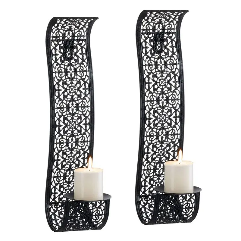 ABMS-4X Shelving Solution Wall Sconce Candle Holder Wall-Mount Pillar Candles Holders For Room Decoration Candle Stand