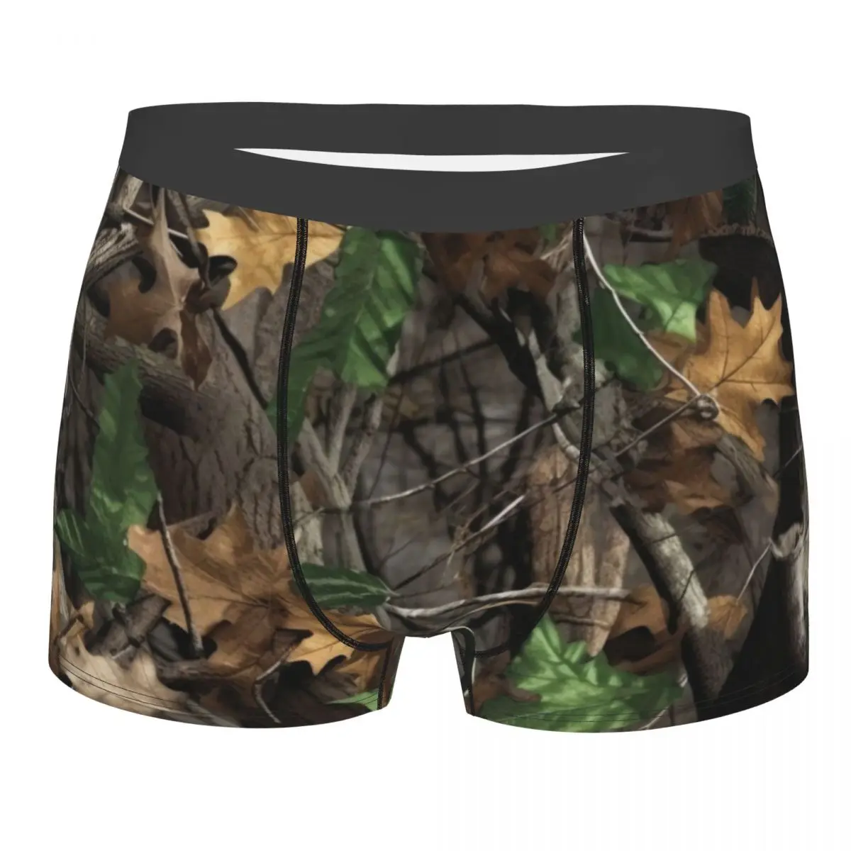 

Novelty Forest Real Tree Camouflage Camo Boxers Shorts Underpants Men's Breathbale Briefs Underwear