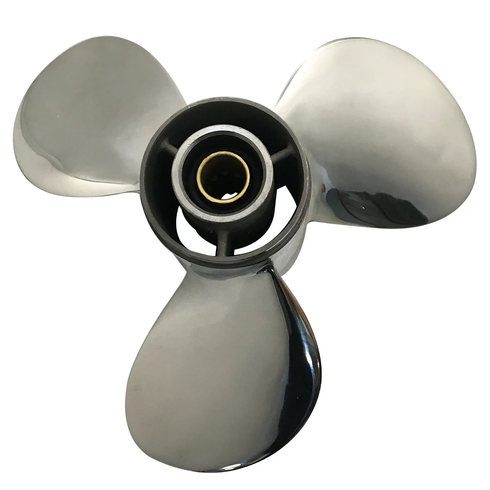 Boat Propeller 9 1/4x9 for Suzuki 9.9HP-15HP 3 Blades Stainless Steel Prop SS 10 Tooth RH OEM NO: 58100-93723-019 9.25x9