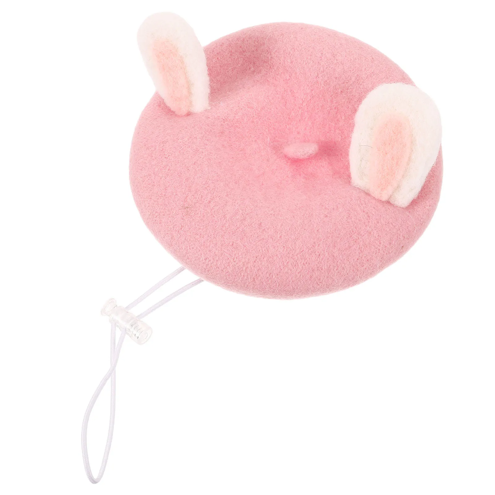 

Pet Beret Hat Dog Cat Headwear Costume Adorable Puppy Cap Pink Rabbit Ears Photo Props Party Accessories Pet Supplies Mini