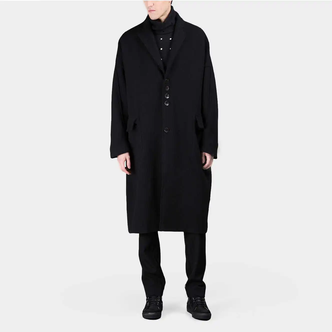 Cappotto YOJI OOAK OCERSIZES Cappotto di lana spessa, un marchio di design di nicchia, abbigliamento da uomo discreto