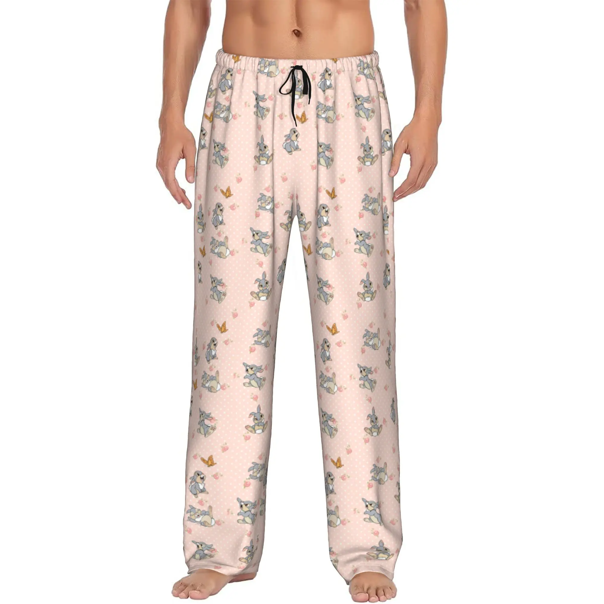 Custom Men B-Bambies Anime Pajama Pants Printed  Sleep Sleepwear Bottoms with Pockets