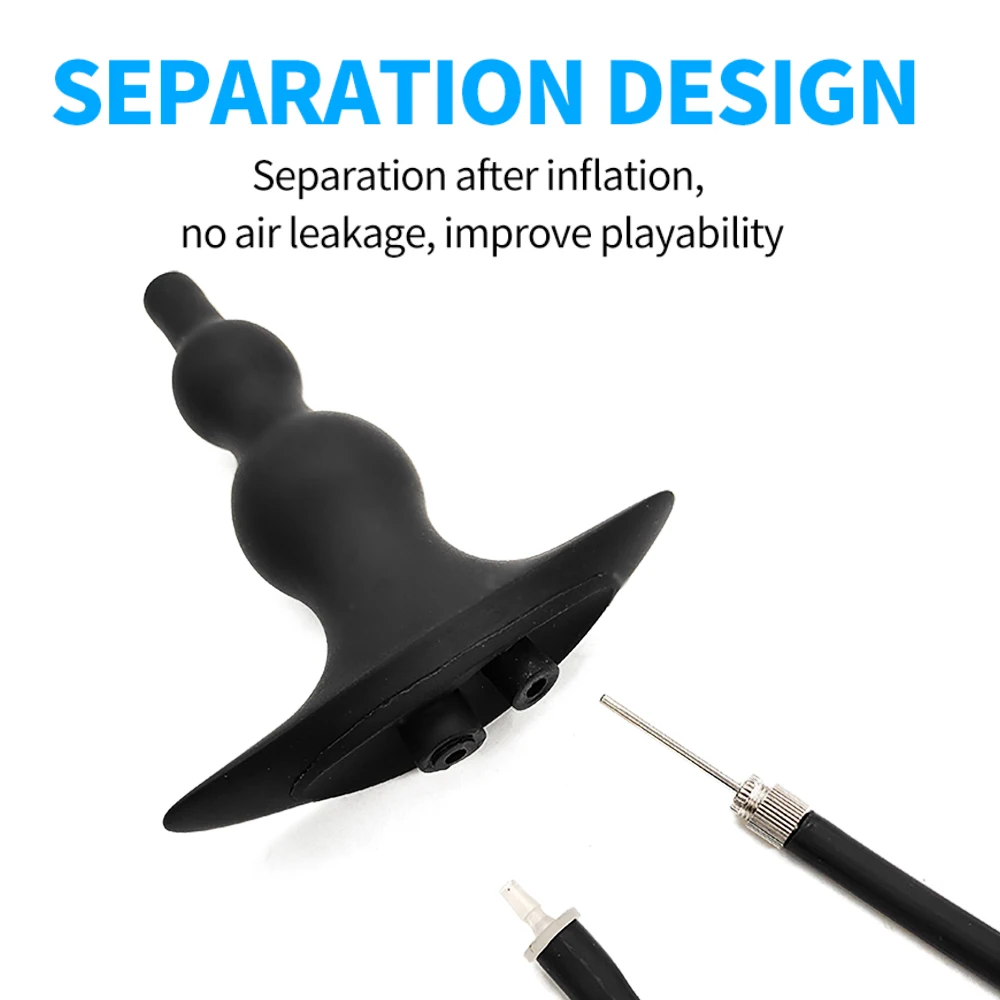 Inflatable Anal Plug Enema Sex Toys For Couples Squirt Vagina Cleaner Silicone Butt Plug Vaginal Dilator Anus Pump Adult 18 Toys