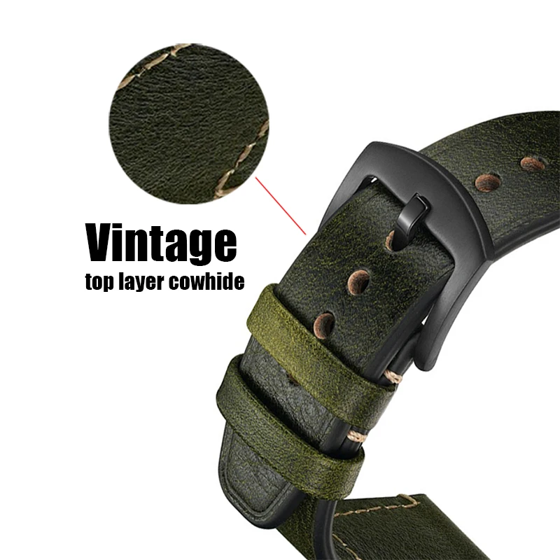 20mm 22mm Genuine Leather Watch Strap Vintage Universal Quick Release Women Men Belt Bracelet for Omega Band for Rolex Wristband