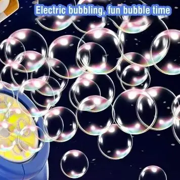 Pistola de bolhas, vara de bolhas, brinquedos, espaço, máquina de bolhas de sabão, soprador elétrico, jogos de festa ao ar livre, luzes, música, presente de natal