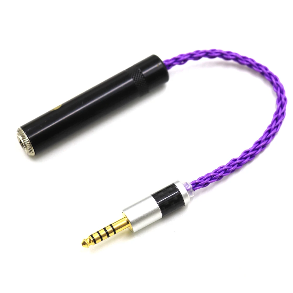 

HiFi 4.4mm TRRS Balanced Male to 6.35mm TRS 3pin Female Silver Plated Audio Adapter Cable 4.4mm to 1/4 6.35mm