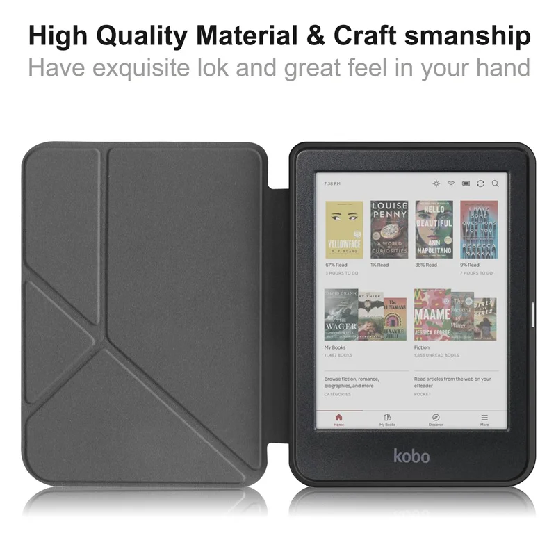 Capa For Kobo Clara Colour Case 6 inch Multi-angle Fold PU Leather Stand Ebook Cover For Funda Kobo Clara BW Kobo Clara 2e Case