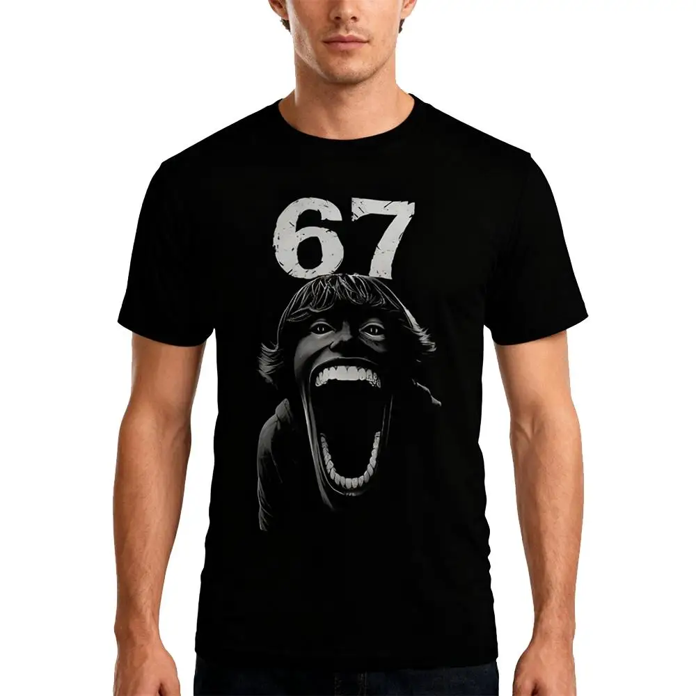 Fun Doot Doot 6 7meme Print T-Shirt Six Seven Slang Term Brain Rot Short-Sleeve Tee SCP-67 Unisex Casual Fashion Streetwear Tops