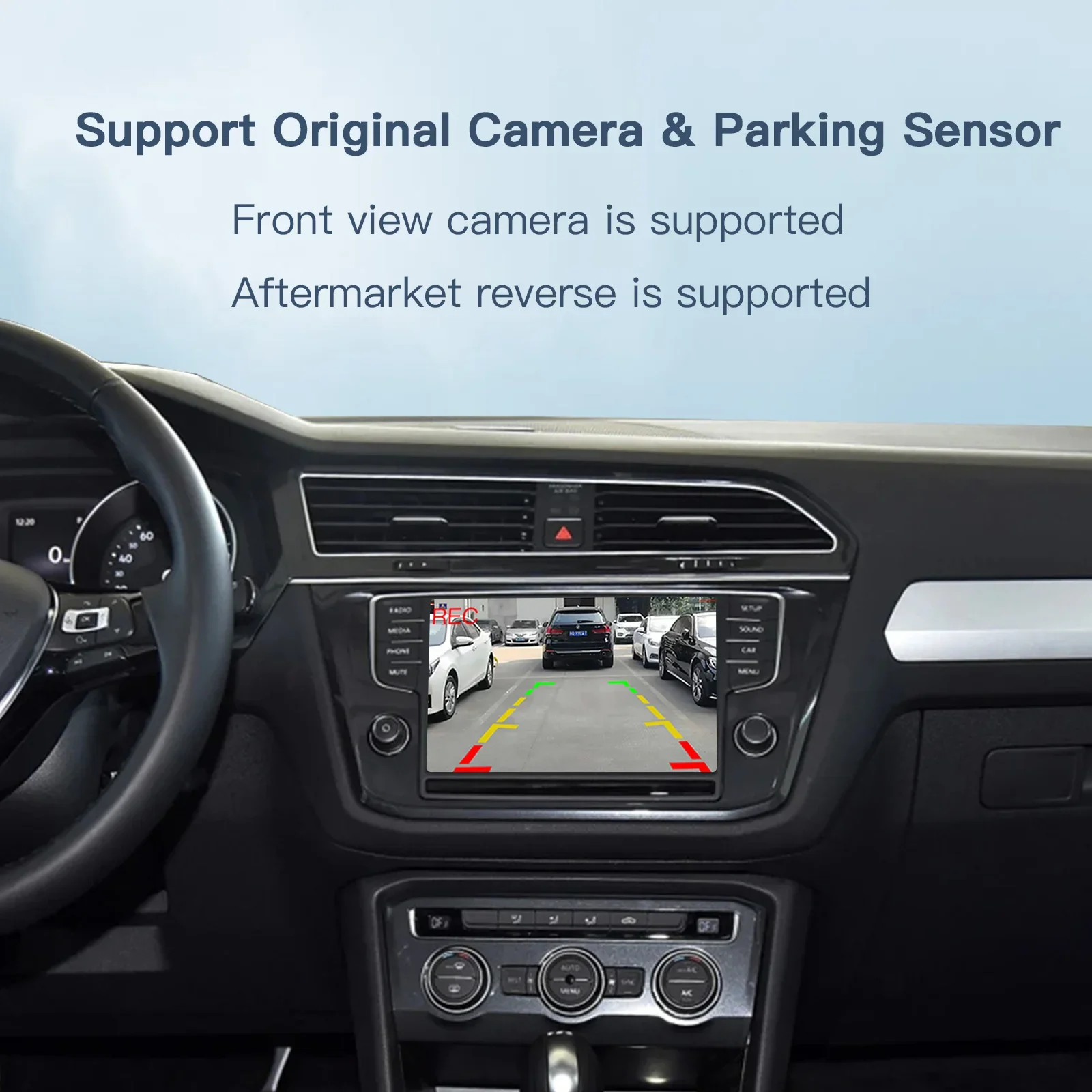 مجموعة التحديثية التلقائية اللاسلكية CarPlay Android المتوافقة مع Volkswagen Golf 7 MIB1/MIB2 Tiguan تدعم الملاحة والمرآة الموسيقية