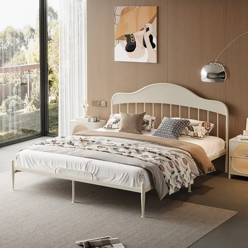 Bold and thickened children's iron frame bed 1.5 household single double bed 1.8 package installation