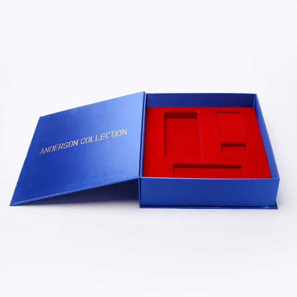 Luxury Packaging Boxes Satin Gift Jewelry Paper Cardboard Book Shaped Magnetic-Closure Packaging Rigid Box