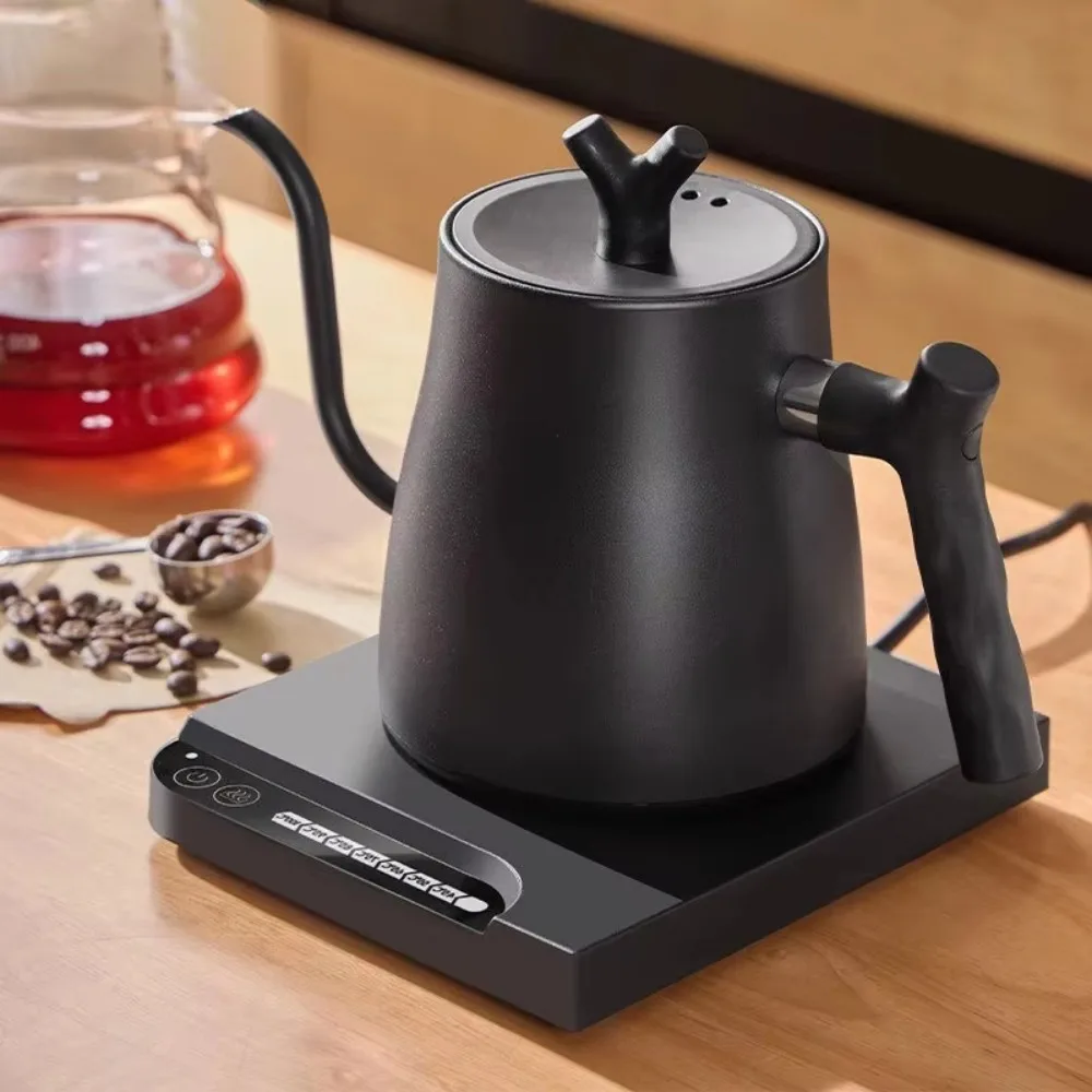 1000ML Goose-neck Electric Kettle Stainless Steel Smart Temp Control Heating Water Kettle Adjustable Temperature Fast Heating