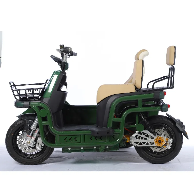 Partial Three-wheeled Electric Vehicle Household Lightweight Anti-slip Slope Battery Car with Side Bucket