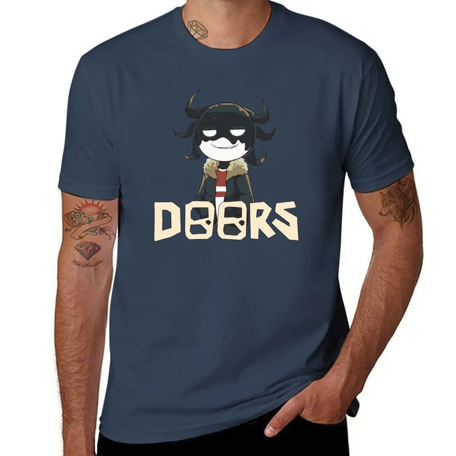 DOORS - Screech Sans hide and Seek horror T-Shirt Casual Light Summer Short Sleeve Top