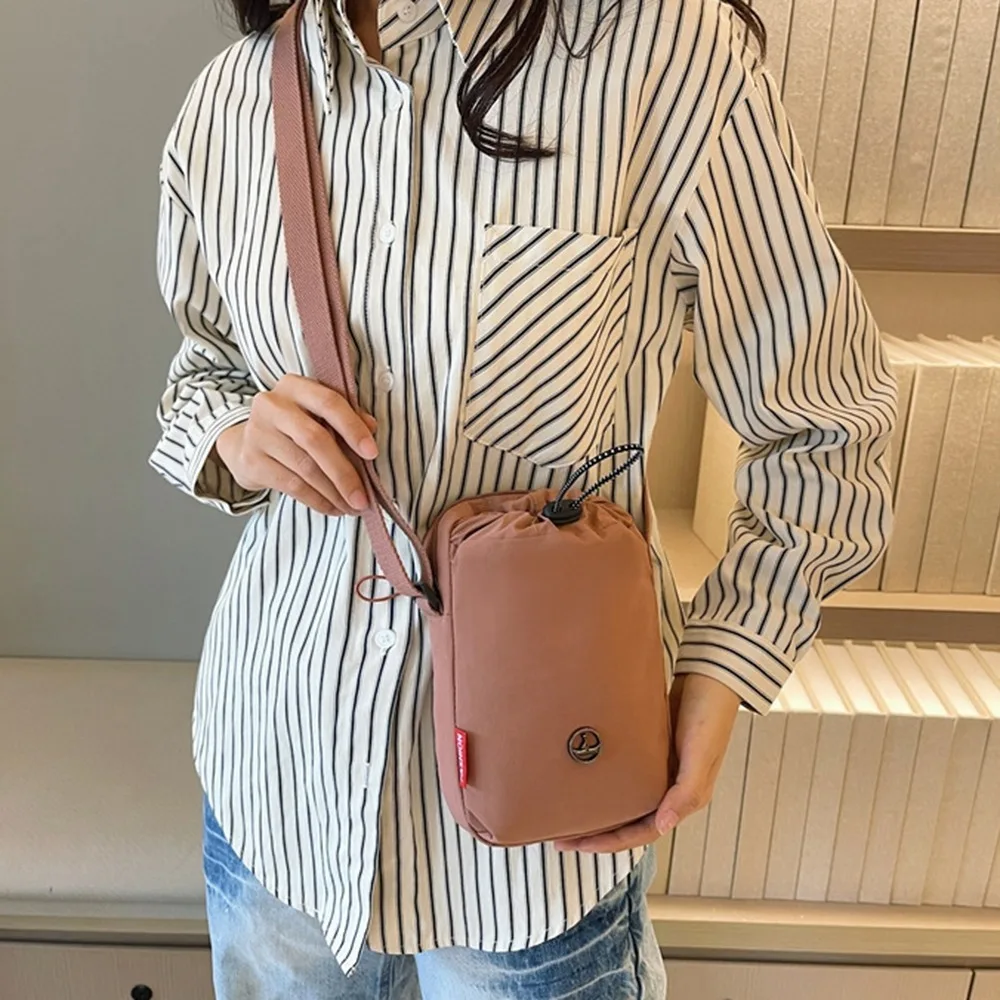 

Multifunctional Mini Nylon Mobile Phone Bag Zipper Casual Crossbody Water Bottle Bag Storage Bag Korean Style