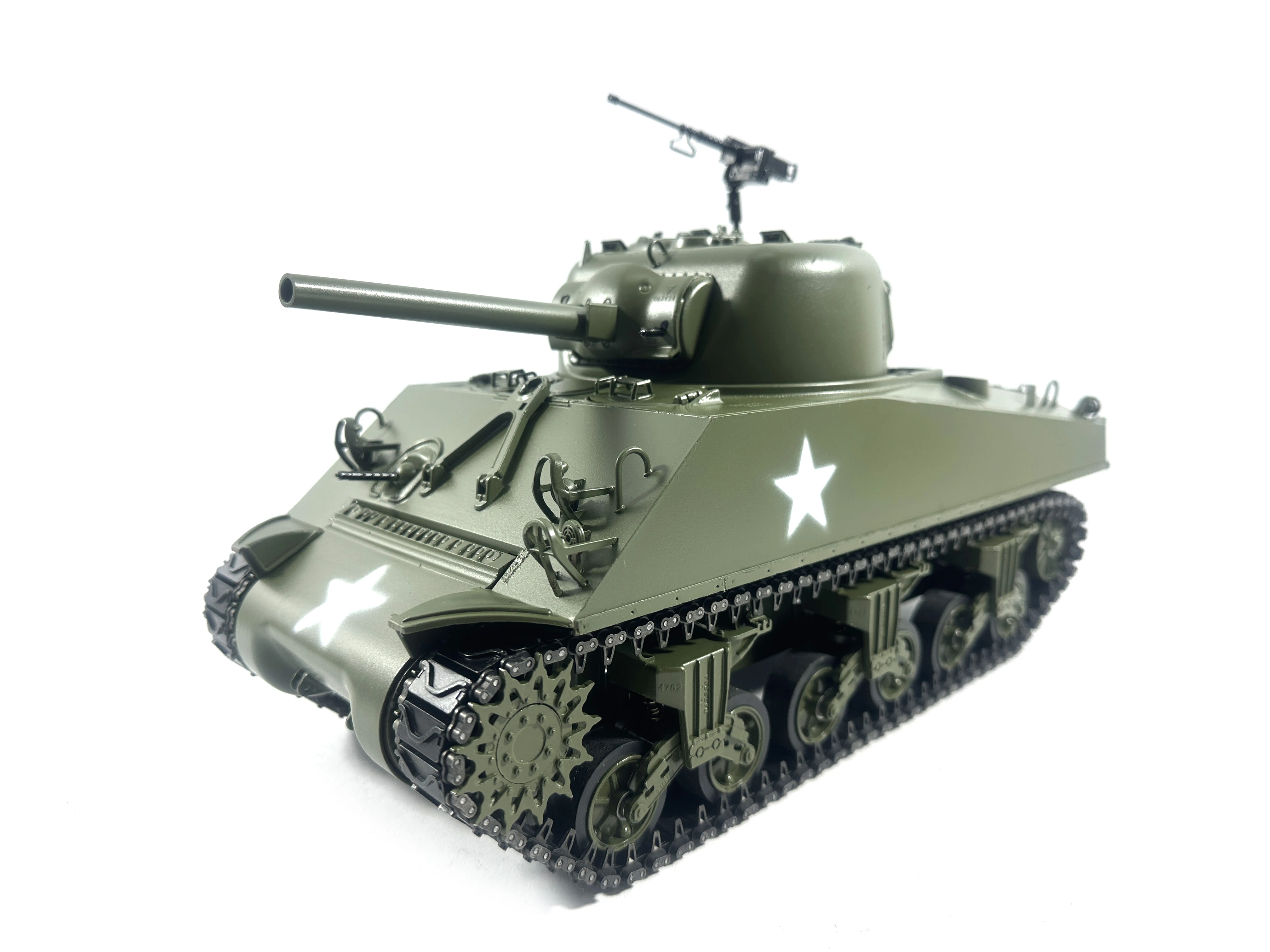 MATO II Wojna Światowa M4A3(75)W Sherman 100% Kompletny Metalowy Zdalnie Sterowany Czołg z Odpalaniem Młotowym, Podczerwień, Skala 1/16