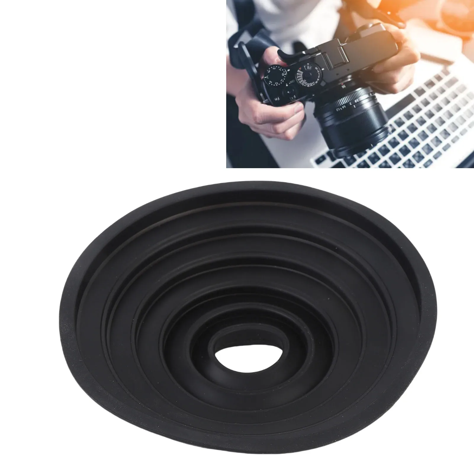 Kamera-Gegenlichtblende, faltbar, antireflektierender Block, überschüssiges Sonnenlicht, schützender Kamera-Objektivschirm für Linsen mit 30–50 mm Außendurchmesser